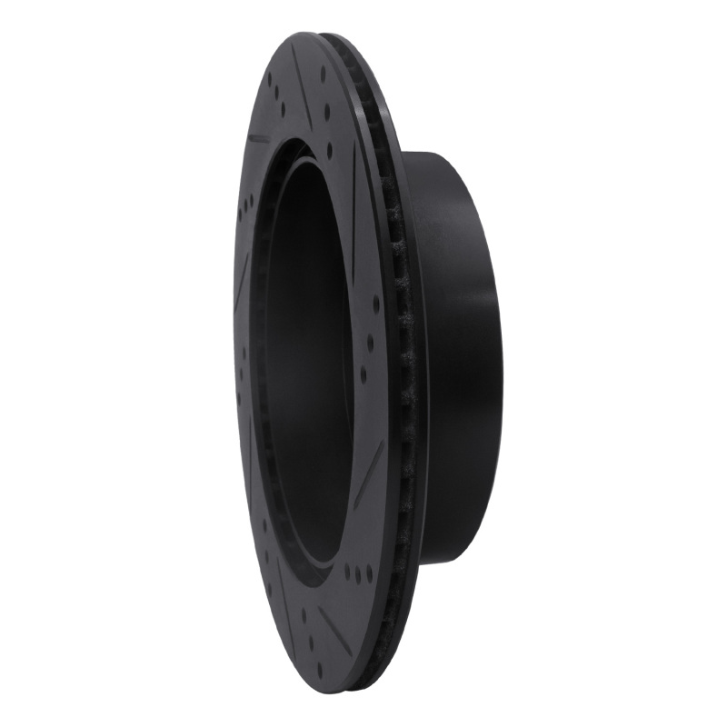 Lexus LS430 Brake Rotor (1) - Rear Left - R1 Concepts - Drilled & Slotted - Black - `01-`06